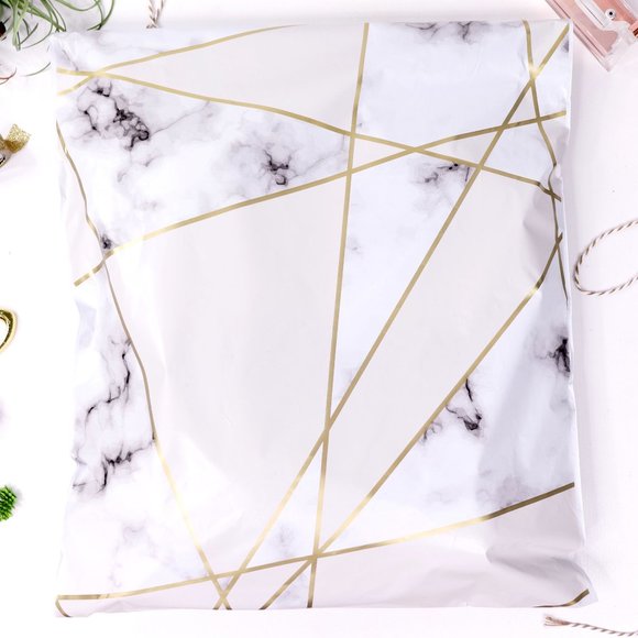 10x13 Poly Mailers - 50 count Marble Designer - Picture 1 of 2